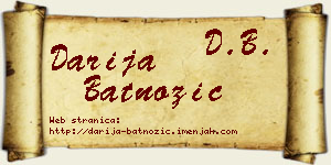 Darija Batnožić vizit kartica